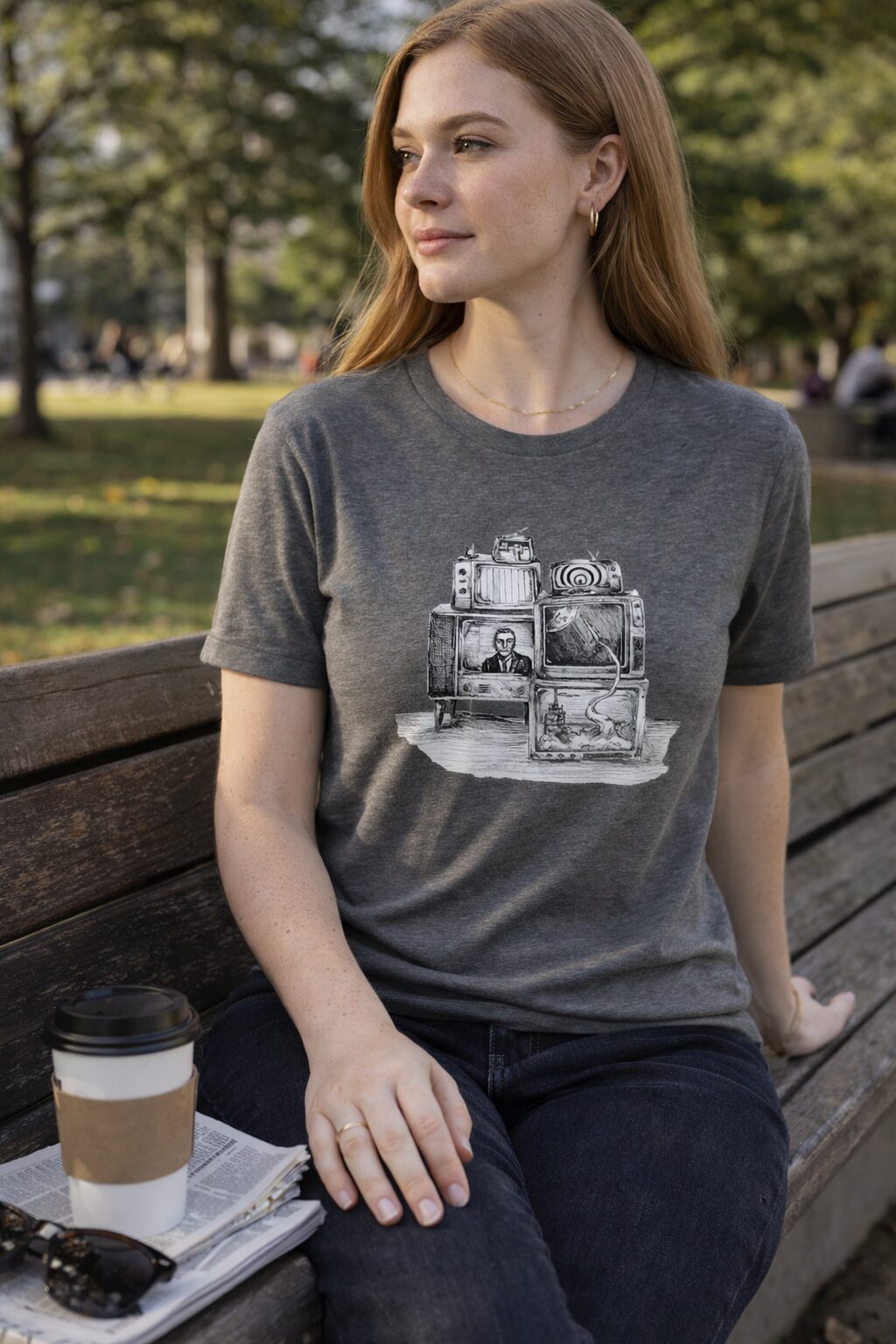 Minimalist rose tee