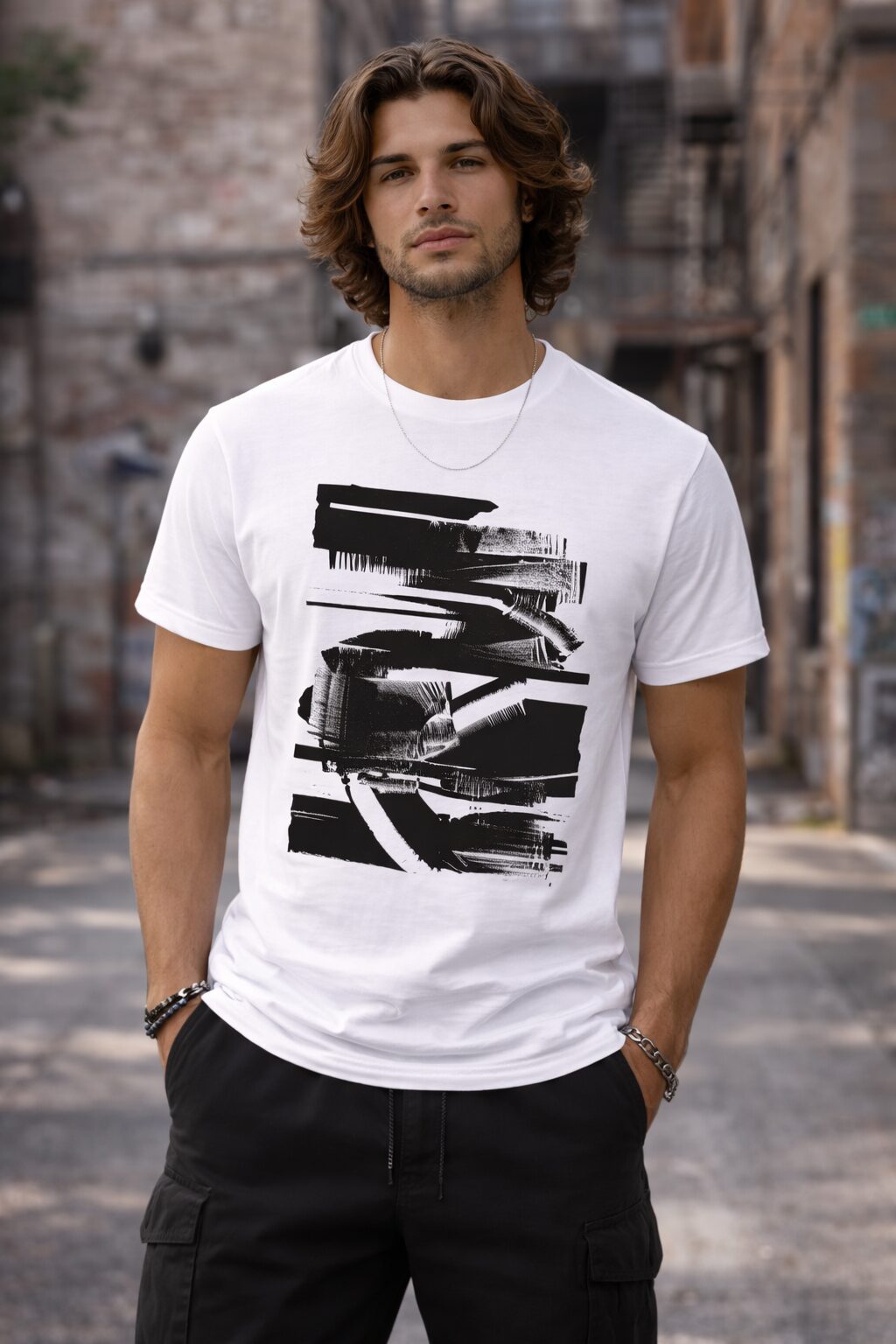 Abstract brushstroke shirt