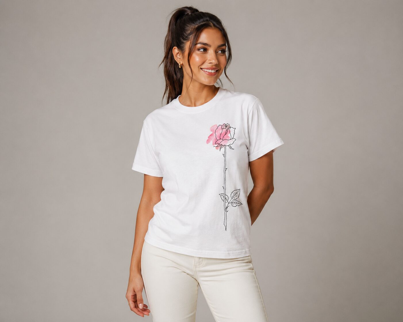 Oak and Hills rose t-shirt