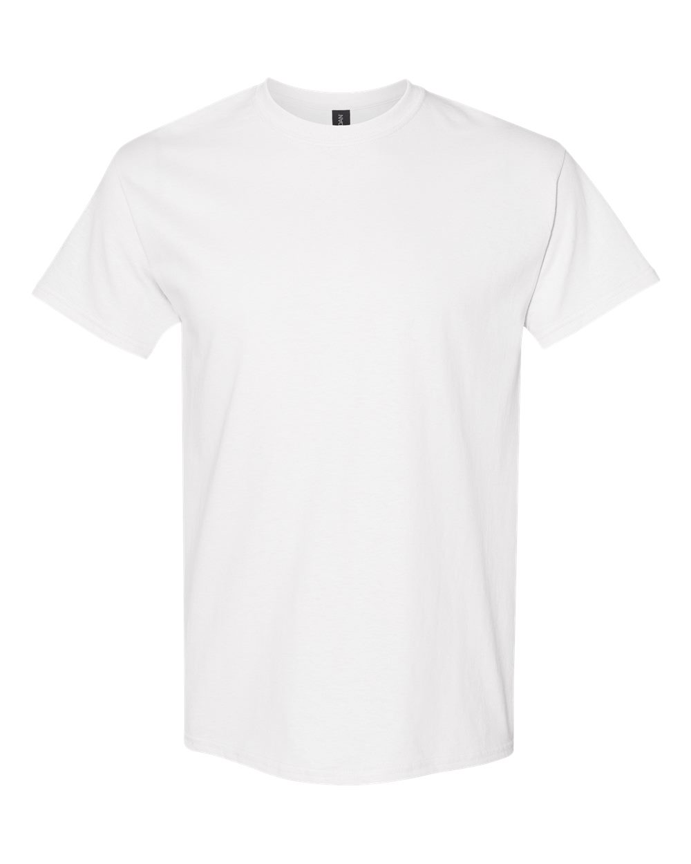 Gildan 5000 shirt preview in white, front view